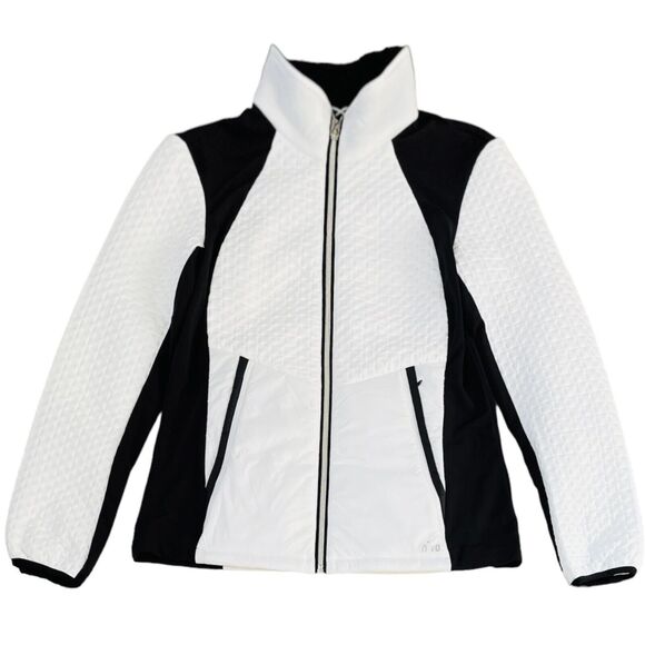 NEW NVO Women’s Golf Top UPF40+ Mikaela Jacket White Size S/P Full Zip Stretch - Picture 1 of 10